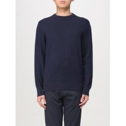 Boss Pullover in maglia di cotone Blue Taglia S