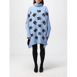 Dolce&Gabbana Abito in lana vergine con logo Glicine Taglia S