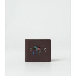 Paul Smith Portafoglio in pelle con logo stampato Marrone Taglia OS