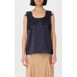 Alberta Ferretti Top in misto viscosa Blue Taglia 46