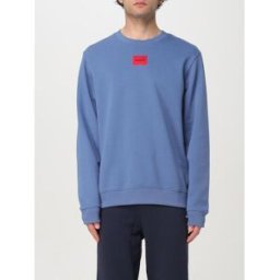 Hugo Felpa basic in cotone Celeste Taglia S