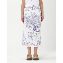 Moschino Gonna con stampa Olivia in cotone Bianco Taglia 42