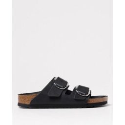 Birkenstock Sandalo Arizona Big Buckle in pelle oliata Nero Taglia 40