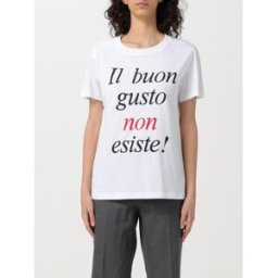Moschino T-shirt Slogan Bianco Taglia 40