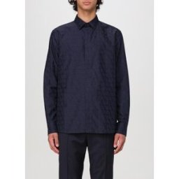Valentino Camicia VLogo Signature in cotone jacquard Blue Taglia 41