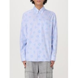 Versace Camicia in cotone stampato Azzurro Taglia 52