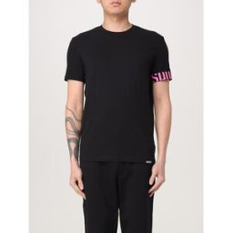 Dsquared2 T-shirt in cotone con logo Nero 1 Taglia L