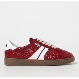 Msgm Sneakers Retro in tessuto glietterato e pelle sintetica Rosso Taglia 41