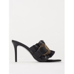 Versace Jeans Couture Mules Emily in pelle sintetica con fibbia Baroque Nero Taglia 40