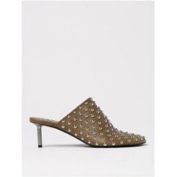 Jil Sander Mules con borchie in pelle Verde Taglia 36