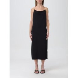 Bottega Veneta Abito midi in viscosa Nero Taglia S