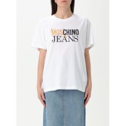 Moschino T-shirt in cotone con logo Bianco Taglia XS
