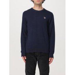 Paul Smith Pullover in misto cotone e lana Blue Taglia M