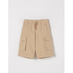 Diesel Pantaloncino con coulisse in gabardine di cotone Beige Taglia 12