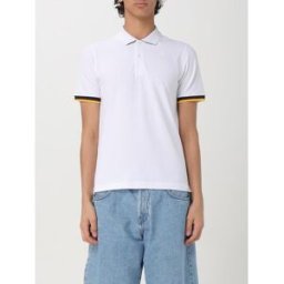 K-Way Polo in cotone basic con mini logo Bianco Taglia XL