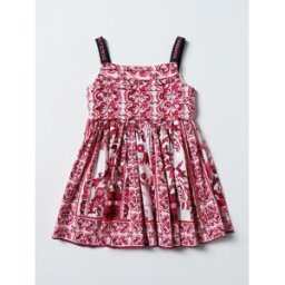 Dolce&Gabbana Abito in popeline di cotone Fuxia Taglia 10