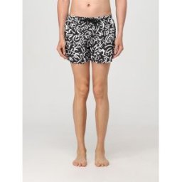 Moschino Costume in nylon con stampa all over Nero Taglia 50