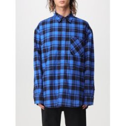 Off-White Overshirt in cotone motivo quadri Blue Taglia S