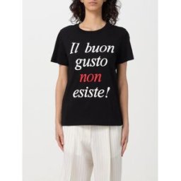 Moschino T-shirt Slogan Nero Taglia 40