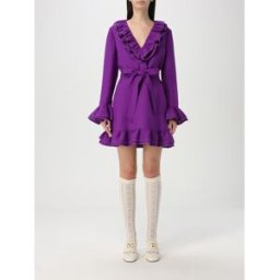 Valentino Abito in lana vergine e seta Viola Taglia 38