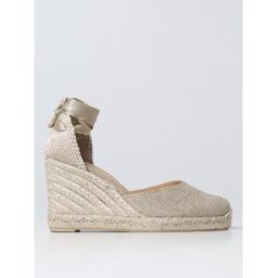 Castañer Espadrillas Carina in canvas Oro Taglia 40