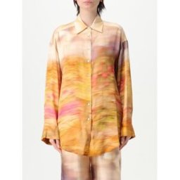 Pinko Camicia in viscosa stampata Beige Taglia S