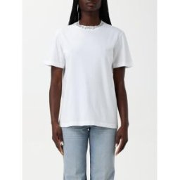 Golden Goose T-shirt in cotone con girocollo gioiello Bianco Taglia M