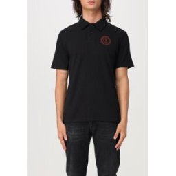 Just Cavalli Polo in cotone con logo Nero Taglia L