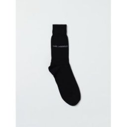 Lagerfeld Calze in cotone stretch con logo jacquard Nero Taglia ML