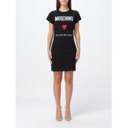 Moschino Abito modello T-shirt con ricamo Nero Taglia 38