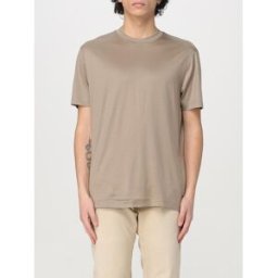 Emporio Armani T-shirt basic in lyocell Grigio Taglia XL
