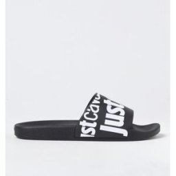 Just Cavalli Sliders in gomma con stampa logo Nero Taglia 42