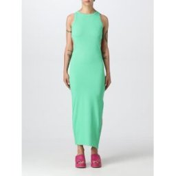Msgm Abito in cotone stretch Verde Taglia S