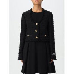 Versace Giacca crop in bouclé di lana Nero Taglia 42
