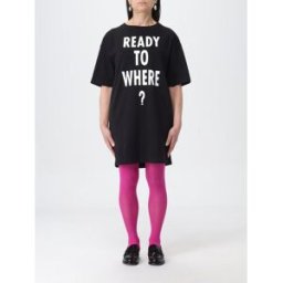 Moschino Abito in cotone stampato Nero Taglia 42