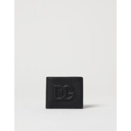 Dolce&Gabbana Portafoglio DG in pelle a grana Nero Taglia OS