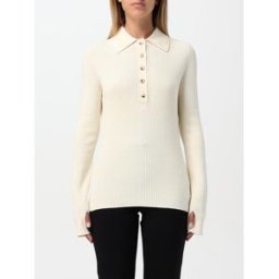 Courrèges Polo in cotone e lana Bianco Taglia L