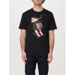 Paul Smith T-shirt in cotone organico con stampa grafica Nero Taglia S