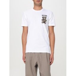 Moschino T-shirt in cotone con logo Bianco Taglia S