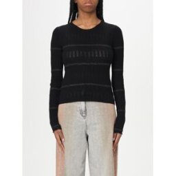 Pinko Pullover in cotone e seta Nero Taglia M