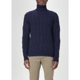 Drumohr Maglia a dolcevita in cashmere Blue Taglia 52