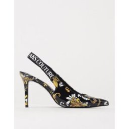 Versace Jeans Couture Slingback Baroque in vernice Fantasia Taglia 36