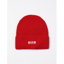 Msgm Cappello a berretto con logo Rosso Taglia OS