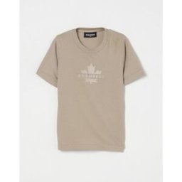 Dsquared2 T-shirt in cotone con logo Beige Taglia 8