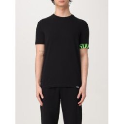 Dsquared2 T-shirt in cotone con logo Nero Taglia L