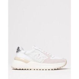 Pinko Sneakers Gem in pelle e mesh Bianco 2 Taglia 41