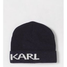 Lagerfeld Cappello in misto lana con logo jacquard Blue Taglia L