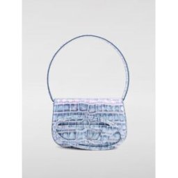 Diesel Borsa 1DR in pelle stampa cocco Blue Taglia OS