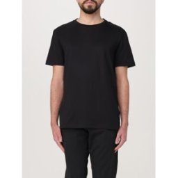Dondup T-shirt basic in cotone con mini logo Nero Taglia L