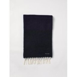 Paul Smith Sciarpa in misto lana con logo ricamato Blue Taglia OS